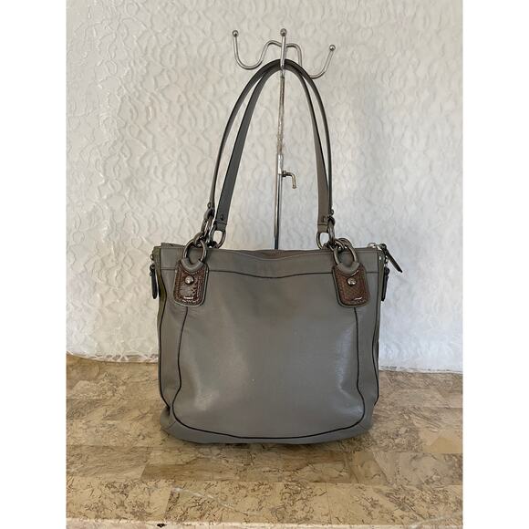 Coach Kristin gray croc Leather Hobo Crossbody Shoulder Bag Handbag tote 18302 - Picture 2 of 9